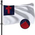 Bandera Cristiana Azcover, Bandera Cristiana 3x5 Exterior Hecha En Ee. Uu., Bordada C...