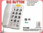 Blanco Número Grande Botón Grande TelÉfono DomÉstico Escritorio De Pared Con Cable 10 Marcación De Memoria