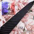 Corbata De Seda AutÉntica Yves Saint Laurent Paris, Nueva Con Etiquetas