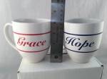 Tazas De Café Grace And Hope - M Ware Porcelana