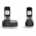 alcatel f890 voice duo zwart, telefono dect, terminal inalambrico, altavoz, 200 entradas, identificador de llamadas, negro, plata