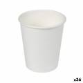 algon set de vasos cartÃ³n desechables blanco 36 unidades (50 piezas)