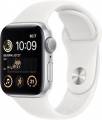 apple watch se 2022 caja de aluminio de 40 mm en plata - correa deportiva blanca [wifi]