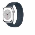 apple watch (series 6) 2020 gps 44 mm - aluminio plata - correa loop deportiva azul