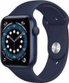 apple watch series 6 44 mm caja de aluminio en azul - correa deportiva azul marino intenso [wifi]