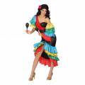 atosa disfraz de rumbera multicolor para mujer donna