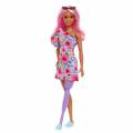 barbie fashionista muñeca vestido floral de un hombro
