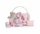 bebé de parís cesta bebé clásica plena rosa, rosa, unisex