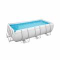 bestway piscina desmontable tubular power steel 404x201x100 cm depuradora de cartucho de 2.006 litros/h
