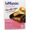 bimanan beslim barritas chocolate negro con naranja 10 unidades, oro
