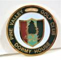 Bolso De Golf Vintage Pine Valley Club Dormy Metal Adv Logotipo De Golf Etiqueta Tienda Antigua Stock