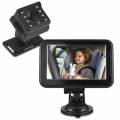 cafago cámara 1080p de coche bebé monitor de coche para bebé cámara trasera para niños con corchete de cámara cargadora