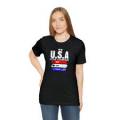 Camiseta De Manga Corta We U.s.a Stick Together Checkmark American Patriotic Unisex