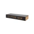 casaviva caja para cápsulas café de metal y bambú 37x14cm