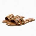 clothing 04 zapatillas casuales zapatos de verano para mujeres diapositivas chanclas de moda con remache zapatos de playa cÃ³modos sandalias planas para damas donna