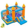 costway costway castillo hinchable para niños con soplador piscina de pelotas de mar y tobogán 337 x 325 x 256 cm