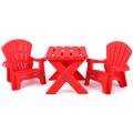 costway costway juego de mesa infantil con 2 sillas apilables para niños pequeños de 3-6 años set de mesa infantil y sillas apilables para jardín rojo