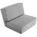 costway costway sofá cama triple abatible con 5 posiciones de respaldo ajustables sofá cama de suelo para salón y dormitorio 75 x 80 x 60 cm, nero