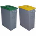 denox pack reciclaje contenedor zeus: 2 contenedores abierto de 65 litros, colores. capacidad total: 130 litros
