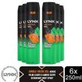 Desodorante Fragancia De Alta Definición Lynx Xxl Body Spray Jungle Fresco 48h, 6x250 Ml