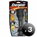 energizer pack de 3 unidades. linterna led, intensidad regulable, hardcase profesional pro, resistente agua y caÃ­das, 400 lm, 4aa