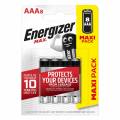 energizer pack de 5 unidades. max powerseal pila alcalina aaa, lr03, blister de 8 unidades