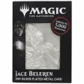 fanattik magic the gathering limited edition .999 silver plated jace beleren metal collectible