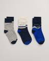 gant kids paquete de tres pares de calcetines en jacquard alpine kids (19-21)