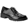 geox zapatos blucher con cordones para niÃ±as en color negro. j6420n