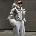 gg born winter women's bread jacket, cotton jacket, trendy style, personalized street short hooded cotton jacket