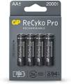 gp batteries gp recyko pro pack de 4 pilas recargables 2100mah aa 1.2v - precargadas - ciclo de vida: hasta 1.500 veces