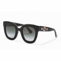 gucci eyewear gafas de sol para mujer gg0208s 49 acetate black, donna