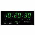 happy nienie 2022 reloj de pared digital de 36x15x2,8 cm, 4 alarmas por hora, calendario de temperatura, relojes de mesa con enchufe, reloj led luminoso electrÃ³nico