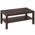 homcom mesa de centro mesita cafÃ© mueble salÃ³n comedor mesa auxiliar madera de 2 niveles mesa para sofÃ¡ sala de estar 90x45x40.5cm nogal