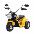 homcom moto elÃ©ctrica infantil con 3 ruedas triciclo a baterÃ­a 6v para niÃ±os de 18-36 meses con faro bocina velocidad 2 km/h 72x57x56 cm amarillo