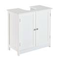 homcom mueble para debajo del lavabo o fregadero armario de baÃ±o de madera armario de almacenaje 60x30x60cm blanco