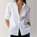 just fashion x marchito estilo inglÃ©s oficina seÃ±ora moda simple blanco sÃ³lido blusa mujer camisa mujeres tops donna