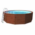k2o piscina madera panelada con depuradora de cartucho 315Ã—105 cm y escalera