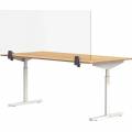 kaiserkraft.es pared separadora sobre la mesa para puesto de trabajo individual, cristal acrÃ­lico y poliestireno, transparente, anchura 1600 mm