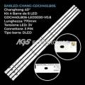 Kit 4 Barre Strip 8 Led Tv Changhong Gdch40lb06-led3030-v0.8 Led40d2100t2