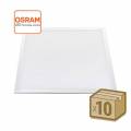 ledbox pack 10 x panel led 48w-40w-36w-24w 60x60cm osram chip blanco neutro