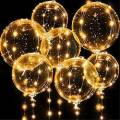 lightinthebox 10 uds globo led fiesta luminosa 16 globos de colores suministros de boda decoración de fiesta de dormitorio decoración de burbujas transparente cumpleaños boda globos led luces de cadena, verde