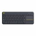 logitech k400 plus teclado inalámbrico unifying con touchpad para tv negro - 920-007137