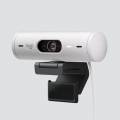 logitech webcam logitech brio 500 blanco crudo full hd/ usb tipo c