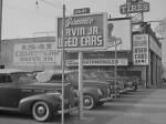 Lote De Autos Usados Cerca De Los Ángeles, California, Década De 1940, Nueva Imagen De Reproducción