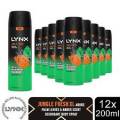 Lynx Body Spray Jungle Fresh 48h Protección Fragancia Alta Definición, 12x200ml