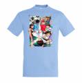 merchandmania camiseta azul cielo oliver y benji capitan tsubasa moda verano tshirt futbol shonen anime