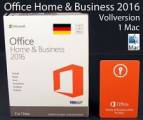 Microsoft Office Home & Business 2016 Versión Completa Caja 1 Mac Alemán Embalaje Original Nuevo