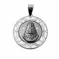 minoplata medalla calada de plata de ley con la virgen del rocÃ­o
