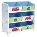 Niños Genérico Vehículos Azul 6 Papelera Almacenaje Para Juguetes Libros Bedroom